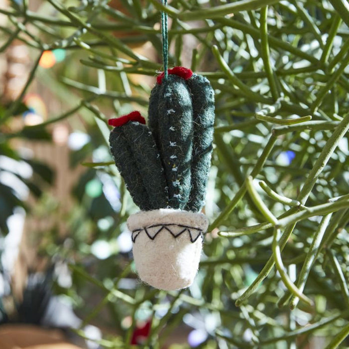 Festive Cactus Ornament