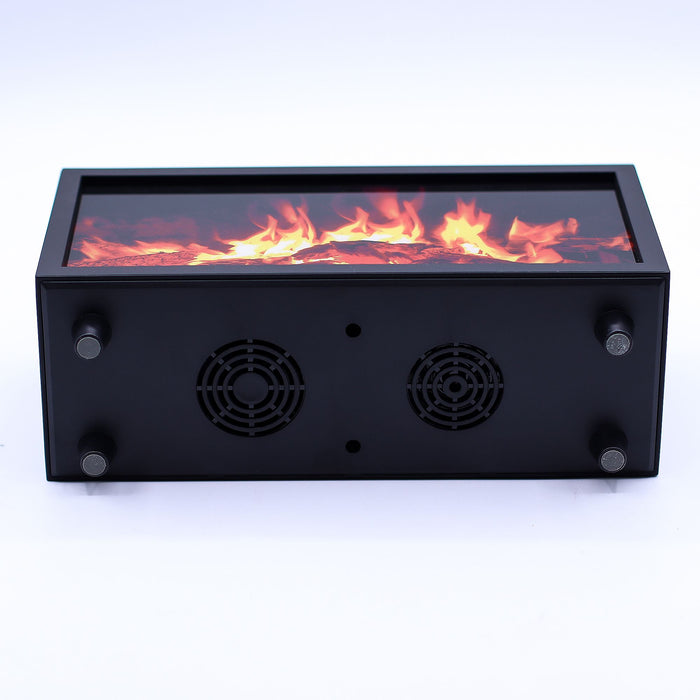 Flame Effect Aroma Diffuser with Birdsound - Black USB - Colour Change