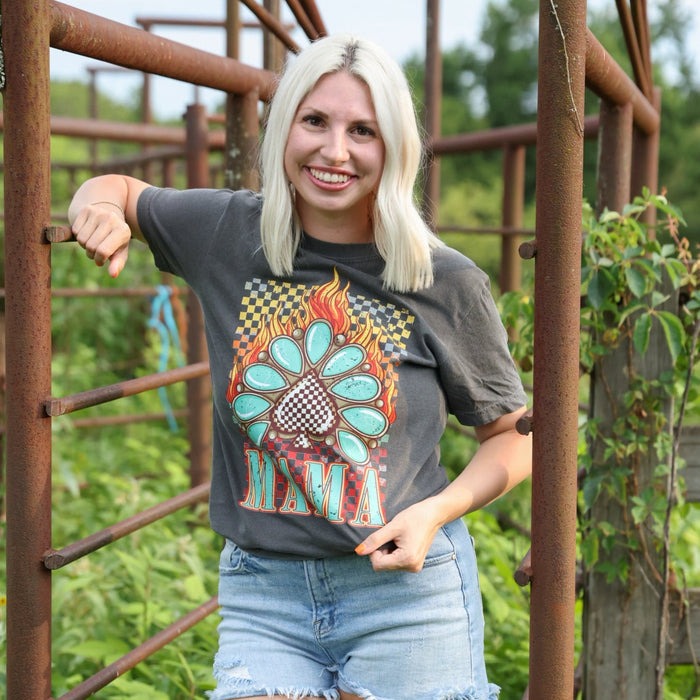 Flamin Mama Concho  Graphic Tee