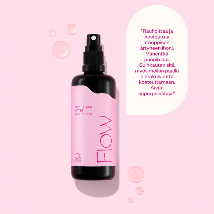 Flow Cosmetics Rose Floral Water Ylellinen klassikko kasvovesi 100ml