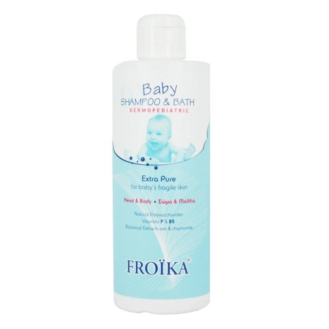 Froika Βaby Shampoo & Bath, Καθημερινό Βρεφικό Αφρόλουτρο & Σαμπουάν, 400ml