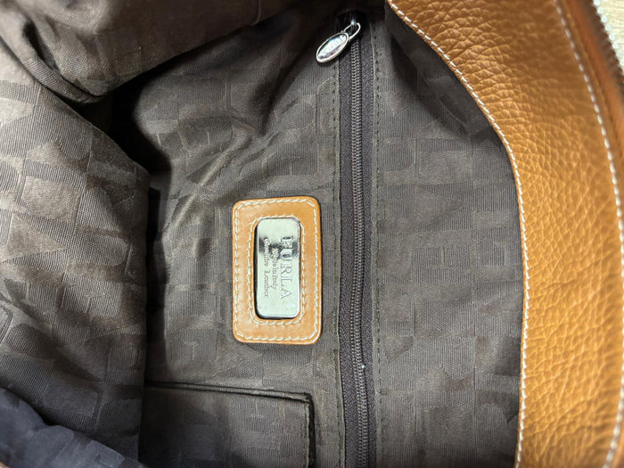Furla Tan Leather Shoulder Bag