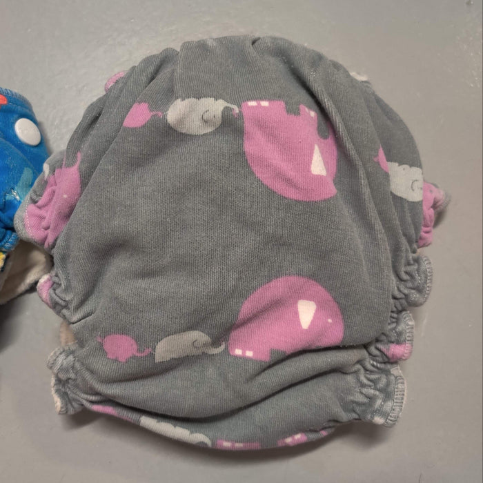 GENTLY USED GroVia KiwiPie Fitted - Elephants