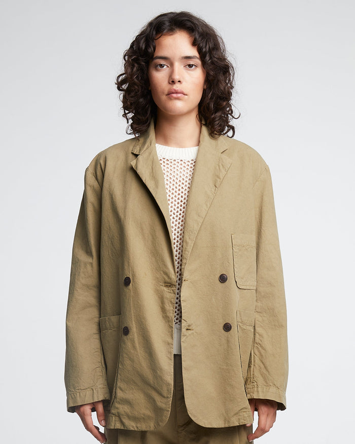 G.o.D Blazer Cotton Linen Elmwood