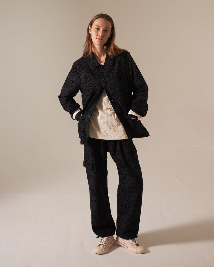 G.o.D Desert Pants Leopard Wool Black