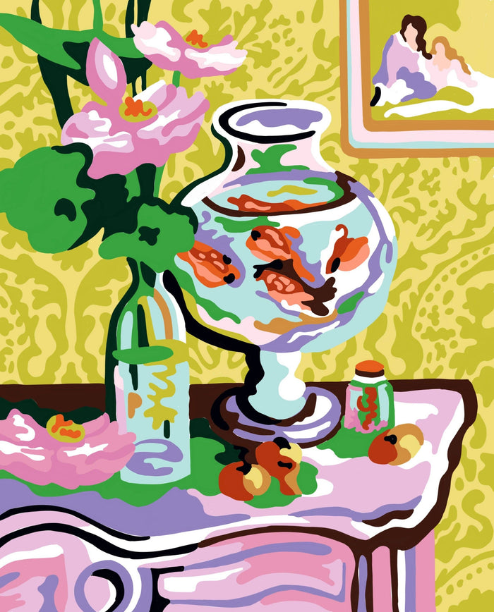 Goldfish ala Matisse Paint by Number Kit 8”x10”