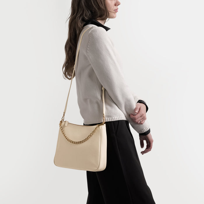Greta Chain Medium Crossbody Sand
