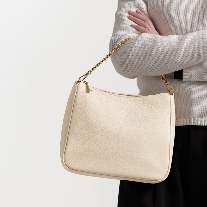 Greta Chain Medium Crossbody Sand