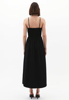 Halter Neck Long Dress - BLACK