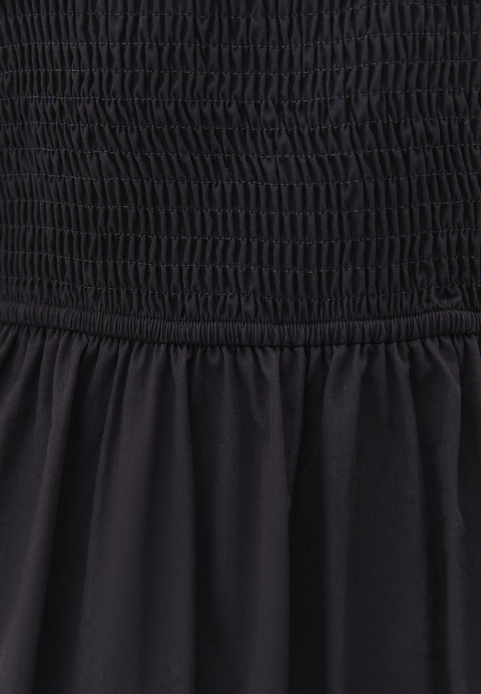 Halter Neck Long Dress - BLACK