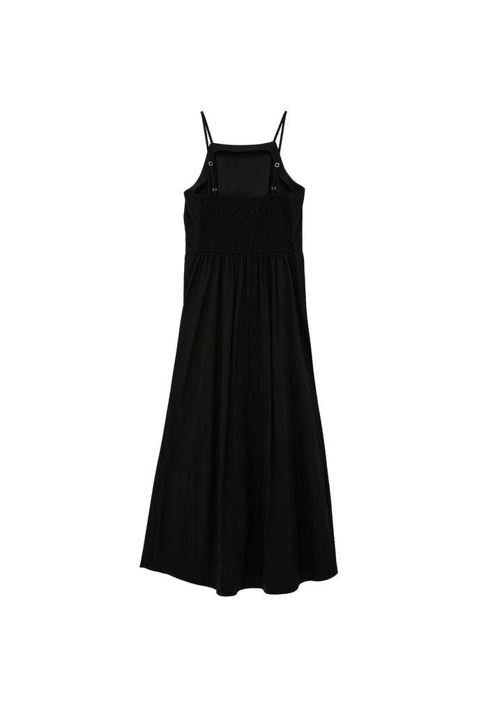 Halter Neck Long Dress - BLACK