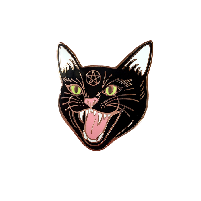 Hex Cat Enamel Pin