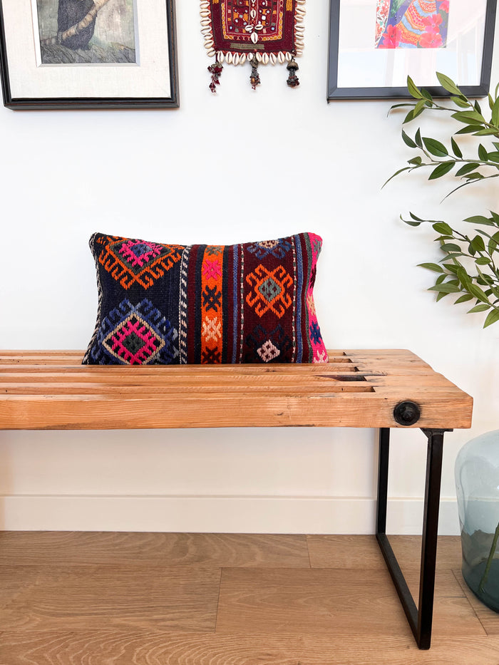Hiya Lumbar Kilim Pillow (12x20)
