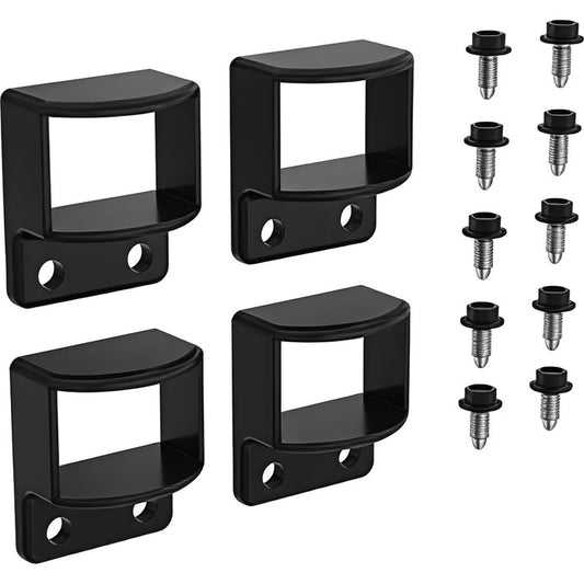 Horizontal brackets - 4 pack POWDER COATED ALUMINIUM, Choose colour
