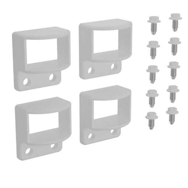 Horizontal brackets - 4 pack POWDER COATED ALUMINIUM, Choose colour - Image 4