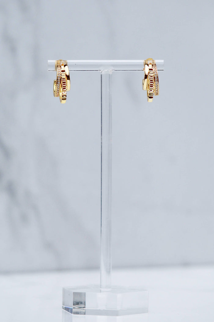 Huggies-Triple Threat 14k Gold