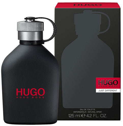 Hugo Boss Hugo Just Different 125ml EDT spray bottle, men's perfume with sleek design and brand logo visible.