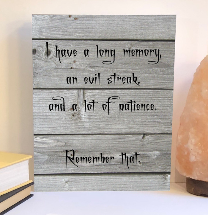 I have a long memory funny wood sign