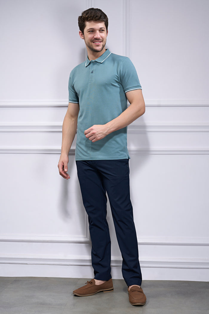 Identity Polo 2.0 - Air Blue Polo T-SHIRT Maxzone Clothing