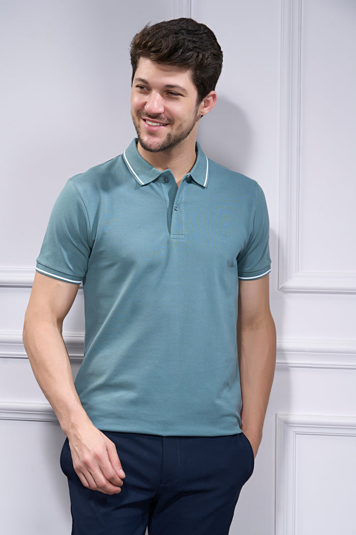 Identity Polo 2.0 - Air Blue Polo T-SHIRT Maxzone Clothing