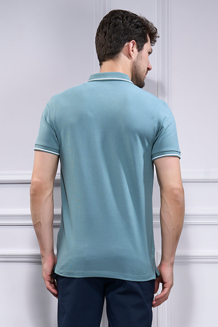 Identity Polo 2.0 - Air Blue Polo T-SHIRT Maxzone Clothing