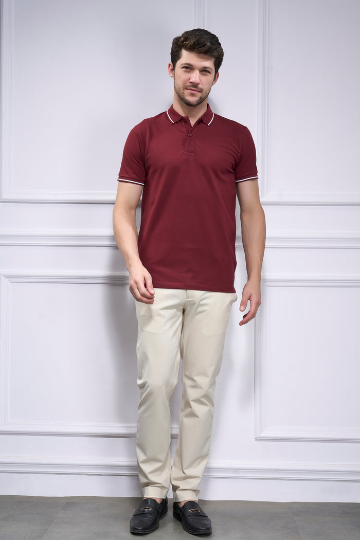 Identity Polo 2.0 - Maroon Maxzone Clothing