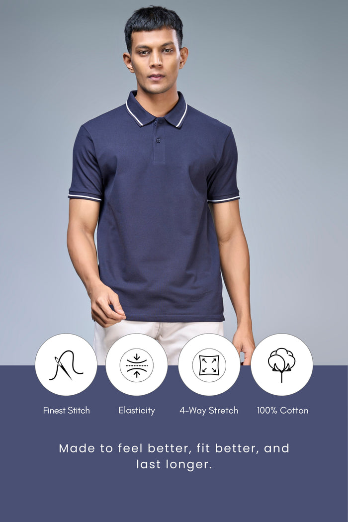 Identity Polo 2.0 - Teal Navy