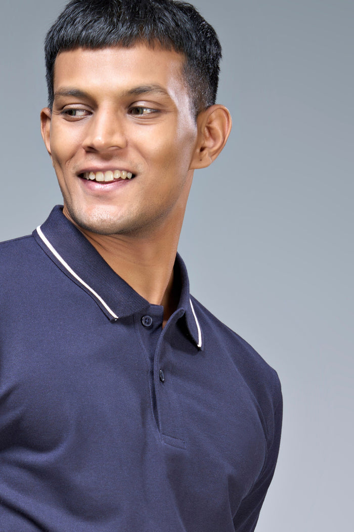 Identity Polo 2.0 - Teal Navy Maxzone Clothing