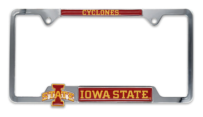 Iowa State Cyclones Silver Lincense Plate Frame