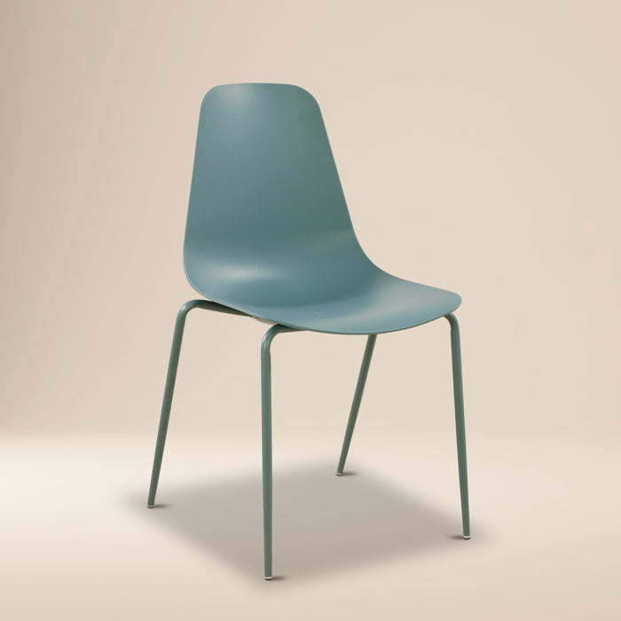 Isla Stackable Dining Chair | Coastal Blue | Set of 4