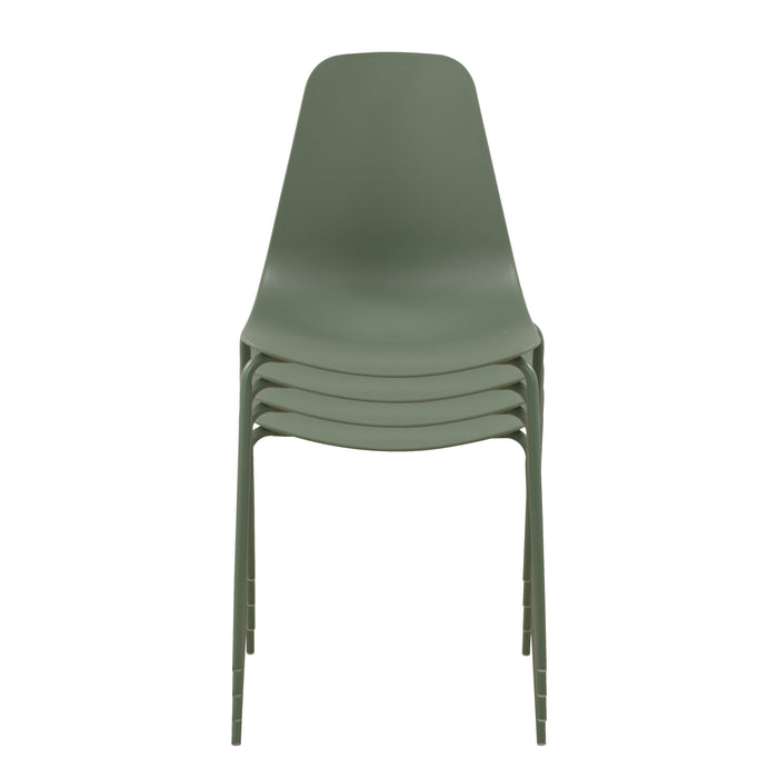 Isla Stackable Dining Chair | Pistachio Green | Set of 4
