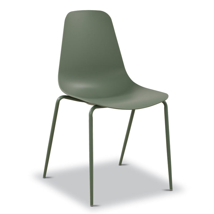Isla Stackable Dining Chair | Pistachio Green | Set of 4