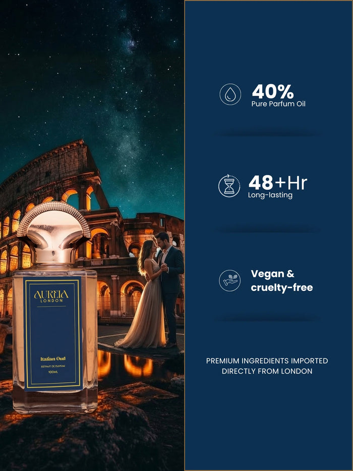 Italian Oud By Aureia London | 48 Hours Long Lasting Extrait de Parfum