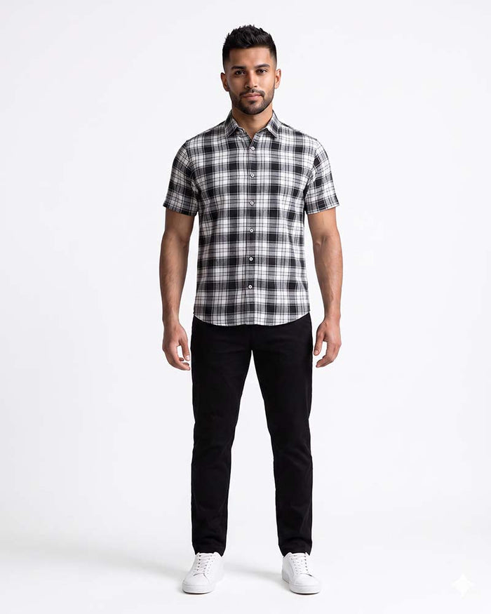 JOBBS SHORT SLEEVE CHECK SHIRT