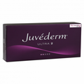Juvederm Ultra 2 Lidocaine skin care syringe with 0.55ml, featuring a smooth, clear gel for facial cosmetic treatments.