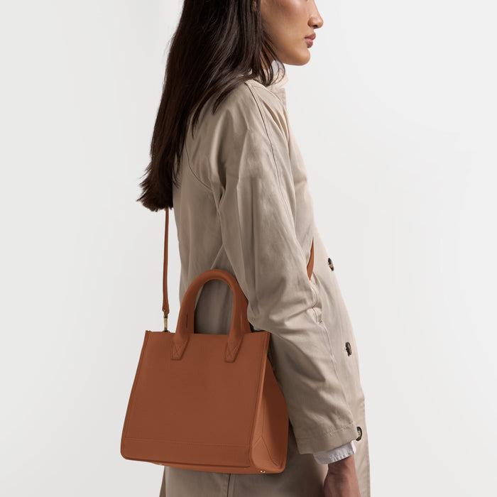 Kress Mini Top Handle Bag Saddle Brown
