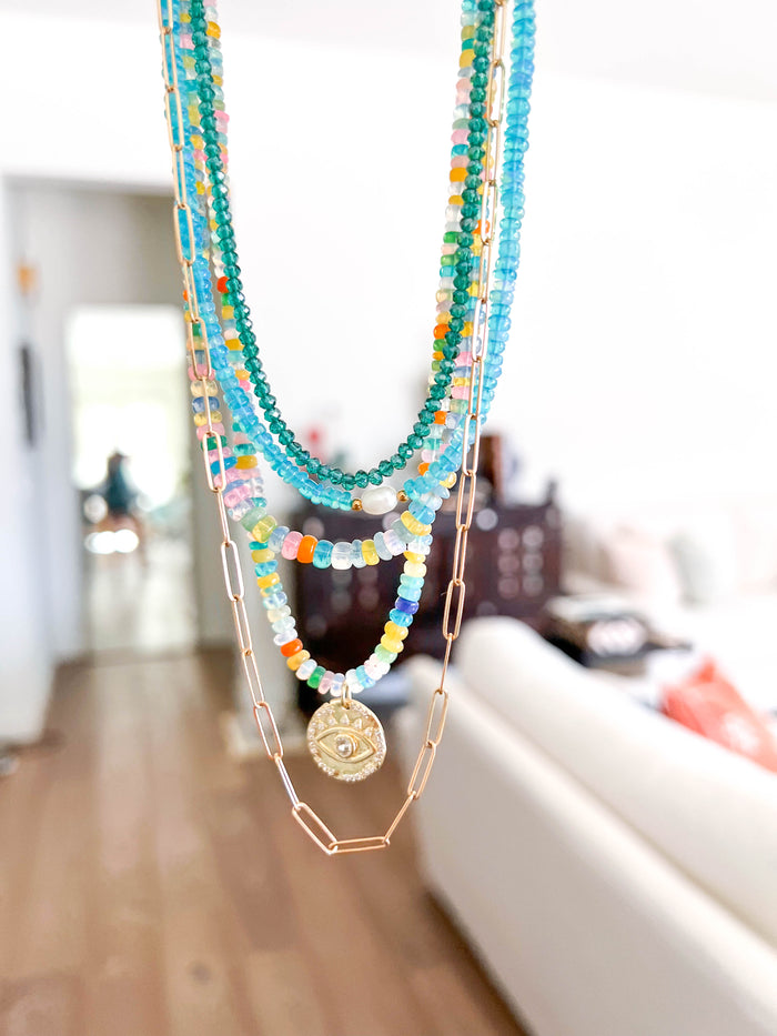 Lagoon Crystal Choker Necklace
