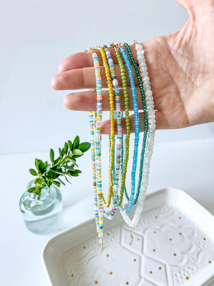 Lagoon Crystal Choker Necklace