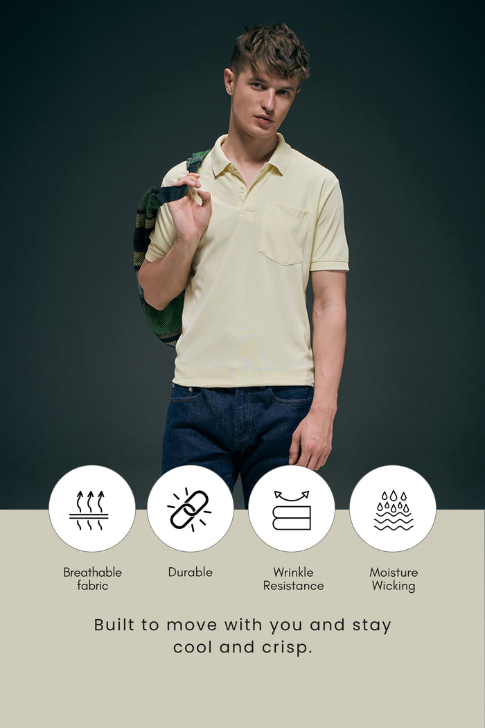 Light Yellow Smart Tech Pocket + Polo