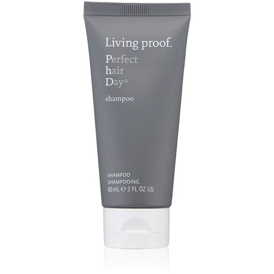 Living Proof Perfect Hair Day (PhD) Shampoo 60ml bottle, clear, sleek design for clean, healthy hair.