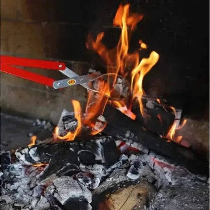 LK's Mild Steel Grid Braai set with canvas bag, firelighters, tongs, and gas lighter for outdoor grilling