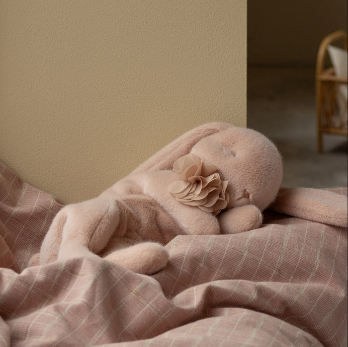 Maileg Sleeping bunny plush, Small Powder
