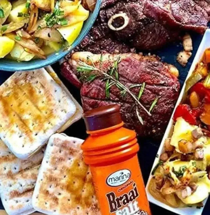 Marina Braai Salt Original 400G coarse sea salt blend with spices for South African braai