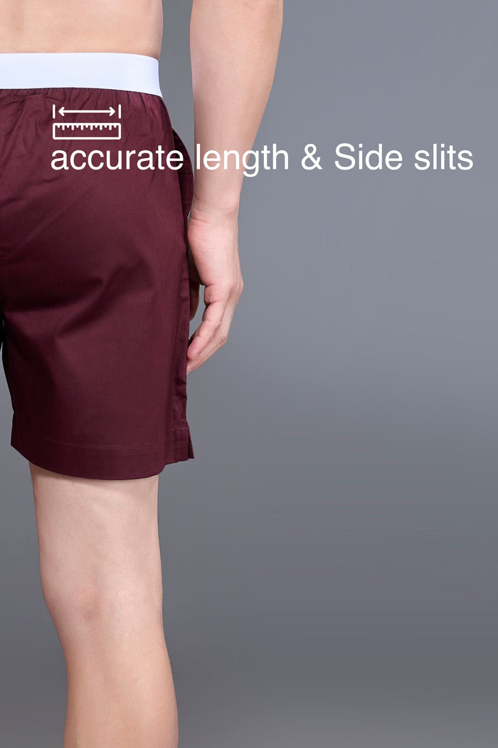 Maroon - Bare Comfort Boxer Maxzone Clothing