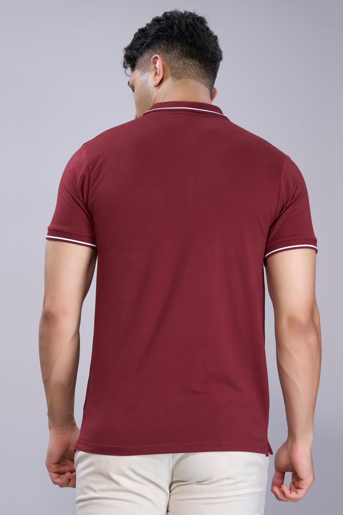 Maroon - Identity Pocket Polo