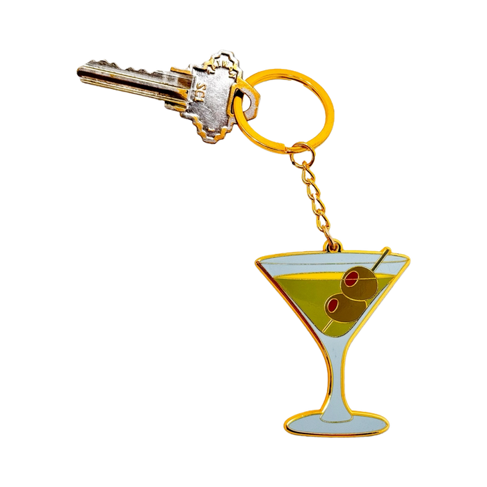 Martini Enamel Keychain