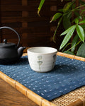 Mashiko-Yaki Yunomi, Off White with Grey Accent