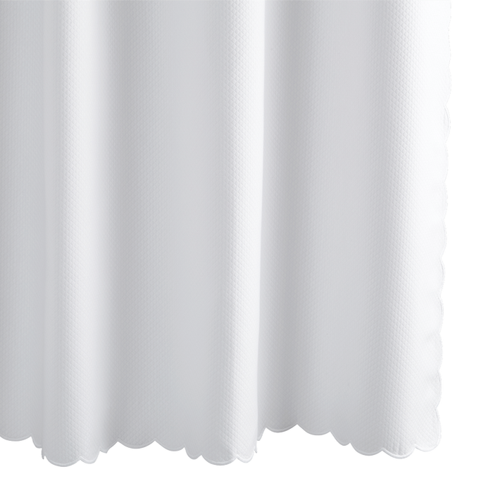 Diamond Pique Scallop Shower Curtain