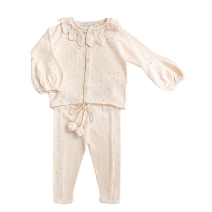 Melody Popsicle Cream Knit Top and Leggings Set - Petite Maison Kids