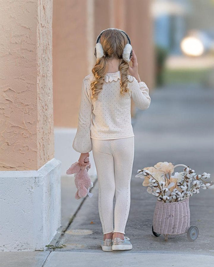 Melody Popsicle Cream Knit Top and Leggings Set - Petite Maison Kids